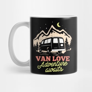 Van Love Camping Adventure Outdoor Bus Mug